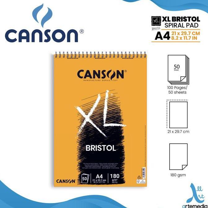 Canson XL Bristol Paper Sketchbook Wirebound
