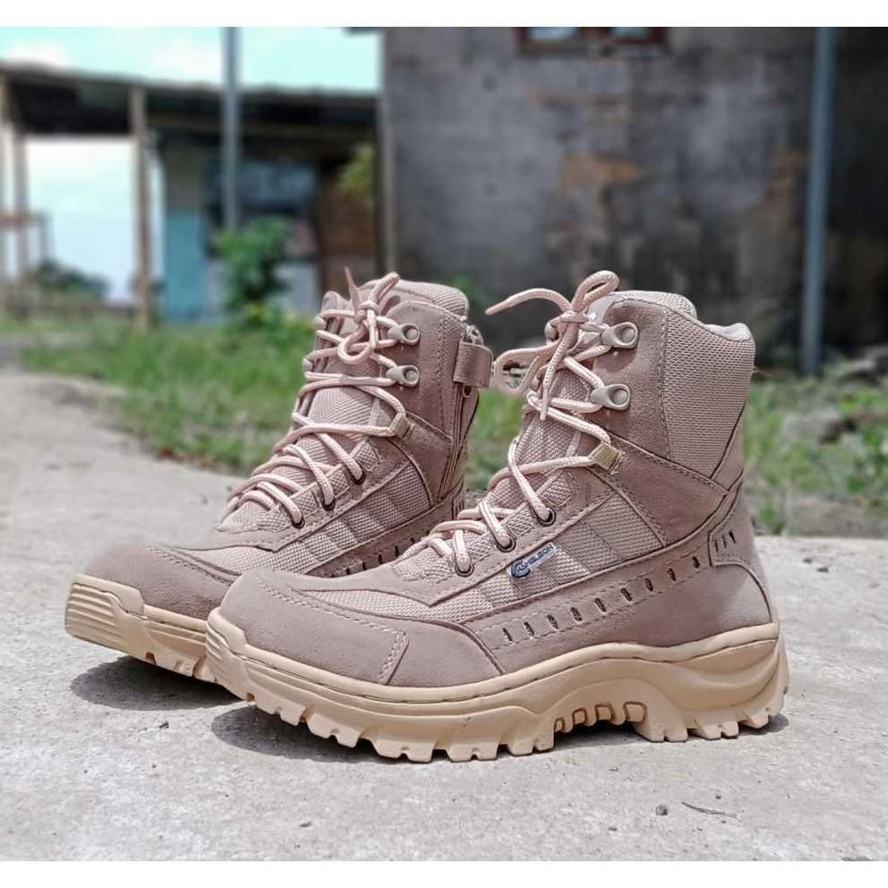 Berkualitas Sepatu Pdl Tactical Pdl Pria Pdl Satpol Pp Pdl Porli 511 Krem Pdl Safety Boot Ujung  Bes