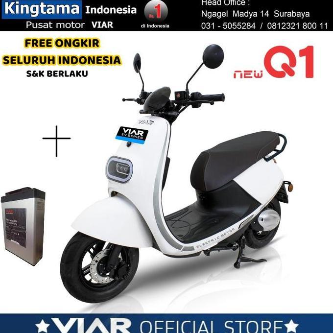 Bundle Motor Listrik VIAR NEW Q1 + Baterai New Q1 - PROMO- ORIGINAL