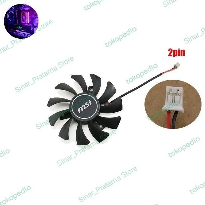 Fan Vga T128015Sh 75mm 2pin GTX 650 650Ti GTS 450 UNIVERSAL
