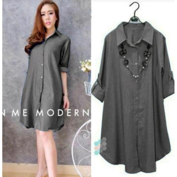 VATGUVOH Longtop Polos / Baju Tunik Dewasa Terbaru Kekinian / Baju Tunik Wanita / Baju Wanita Model 