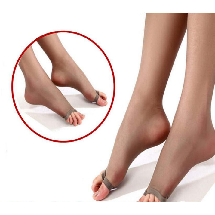 Stocking Open Toe Stoking Jari Terbuka Tipis 15D
