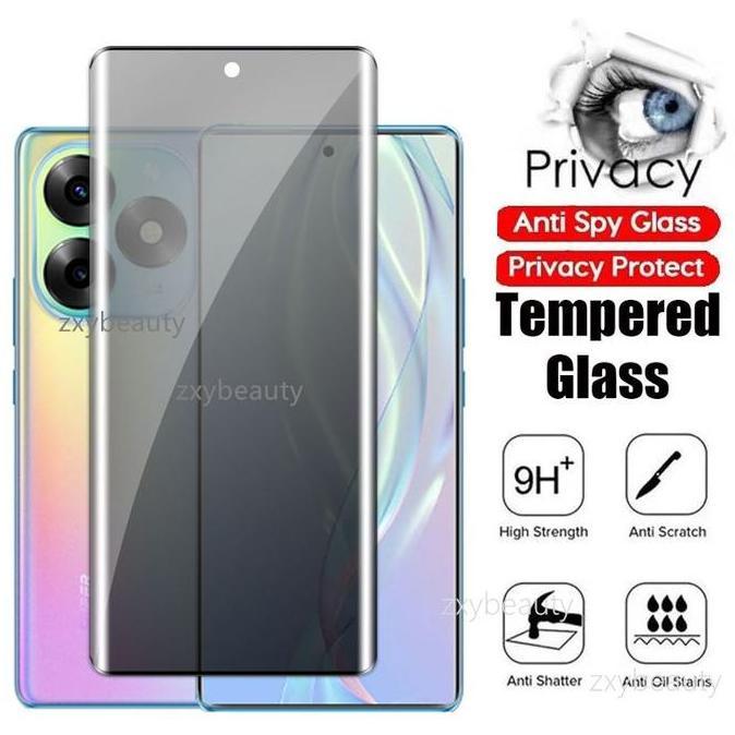 Ready UV Tempered Glass Anti Spy Privacy Curved Anti Gores Kaca Screen Guard Layar untuk Itel S23 PL
