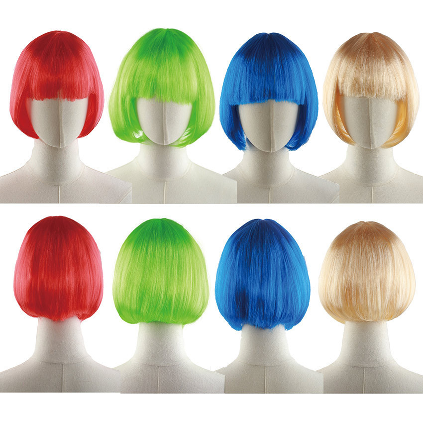 Rambut Wig Bob / Wig Rambut Pendek / Wig Costplay Bob / Wig Rambut Palsu Lurus / Rambut Palsu