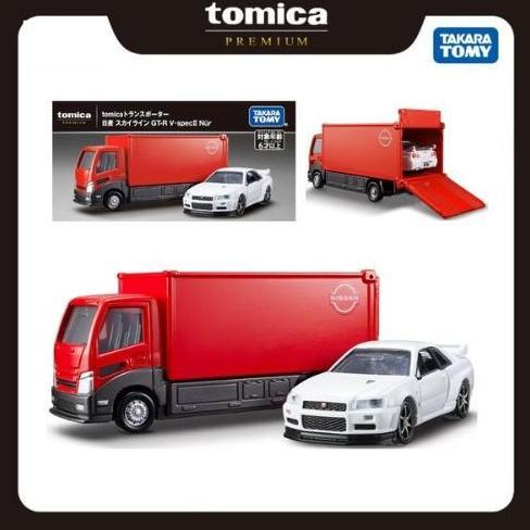 912590 Tomica Premium Transporter Nissan Skyline R34 GTR V Spec Nur Diecast
