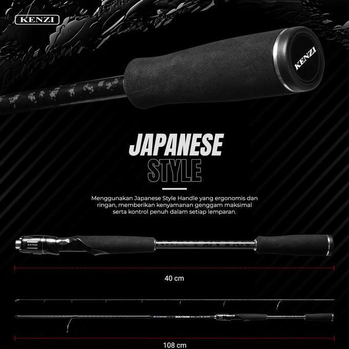 NEW JORAN KENZI SOLITAIRE 702 Spinning 210cm Casting Rod X-Wrap Solid Carbon Fuji Guides 4-12lbs 6-1