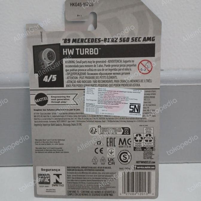 hot wheels 89 mercedes benz 560 sec hitam