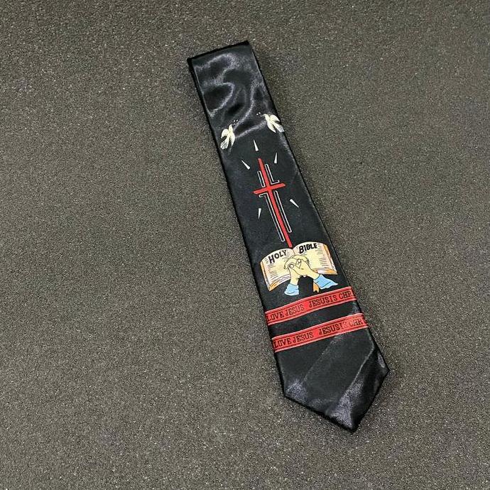 dasi motif rohani salib manual