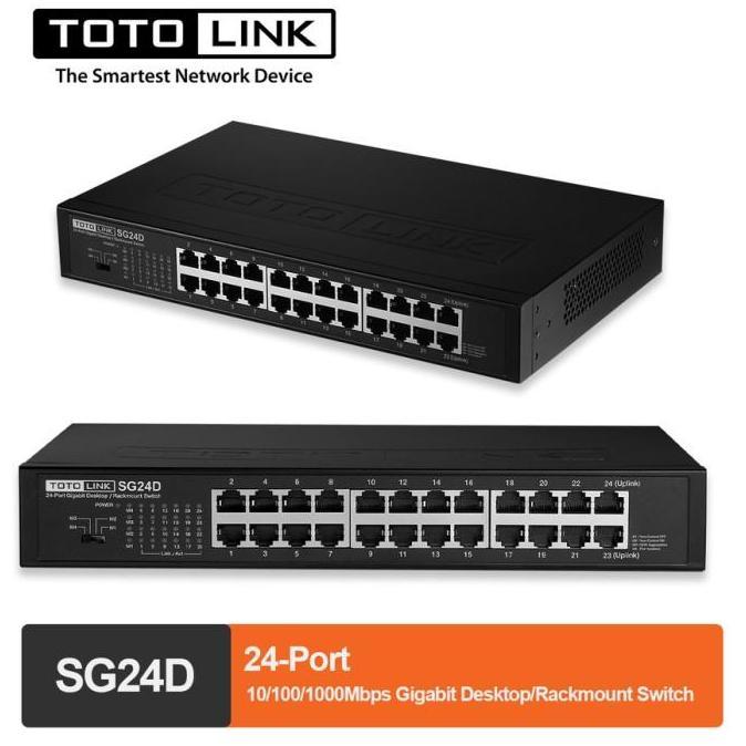 Ready  TOTOLINK SG24d - Switch 24 Port Gigabit Desktop Racmount