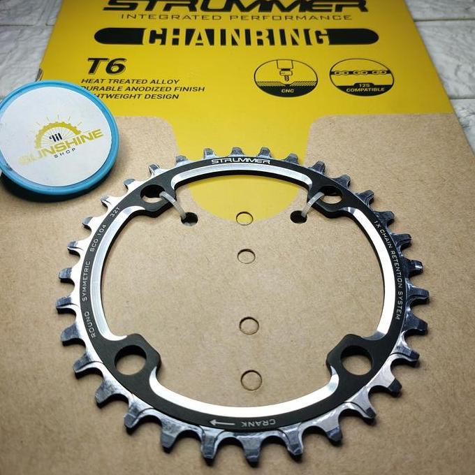 Chainring Crank STRUMMER 32T 34T 36T 38T 40T 42T 44T BCD 104 ROUND Alloy CNC Sepeda BMX Fixie Roadbi
