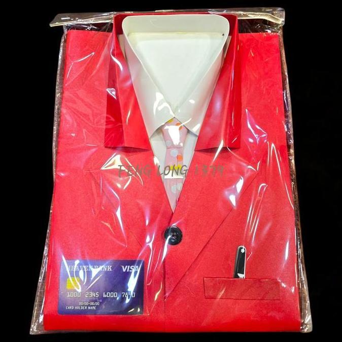 New  Set Baju Kemeja Jas dan Celana Kertas Pria untuk Sembahyang Leluhur