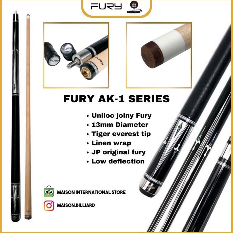 promo terbaru stick billiard fury ak series ak-1 ak-2 cue / stik billiar fury ak original