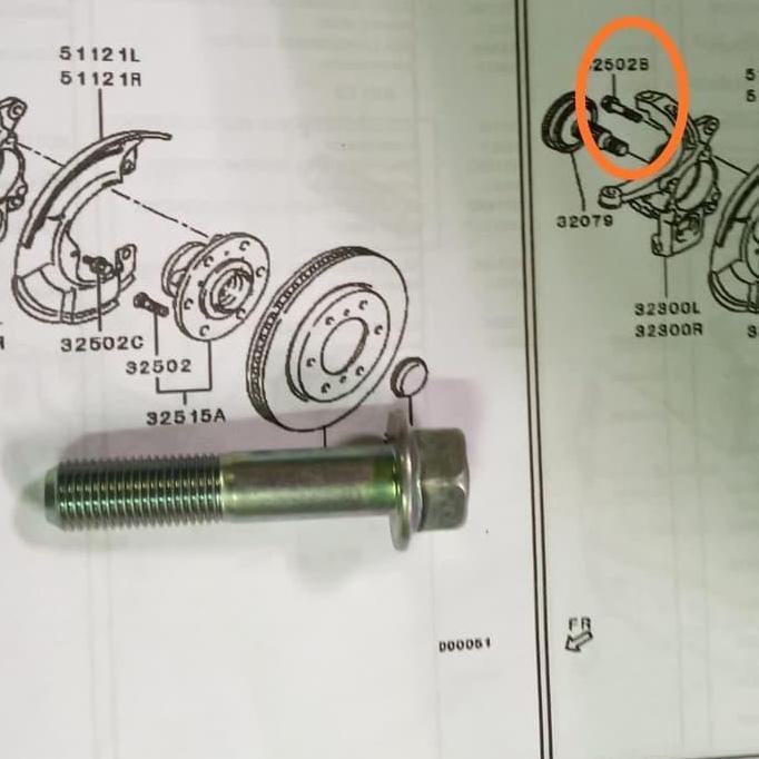 baut Knuckle roda pajero sport strada triton