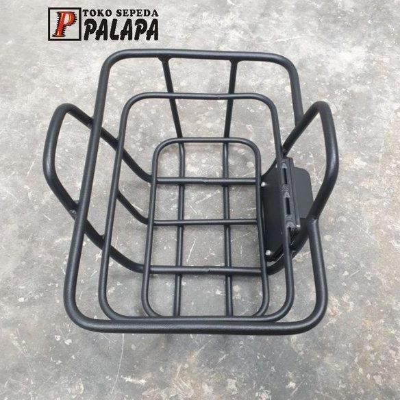 Keranjang Alloy Frontblock Untuk Sepeda Lipat Bahan Aluminium