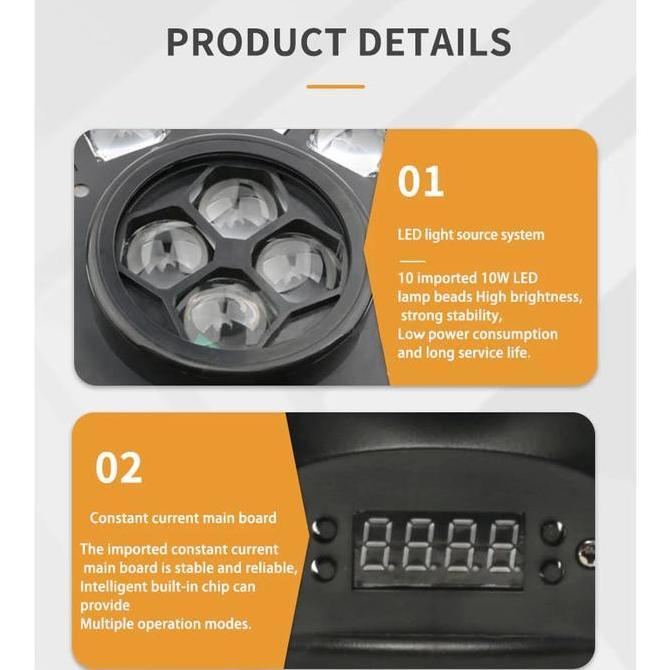 SIAP KIRIM Moving Spider LED LASER ALPHA LED