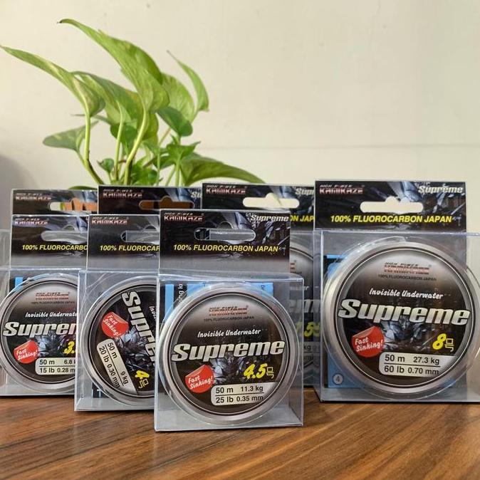 Senar LEADER KAMIKAZE SUPREME 100% Fluorocarbon Japan 50 Meter