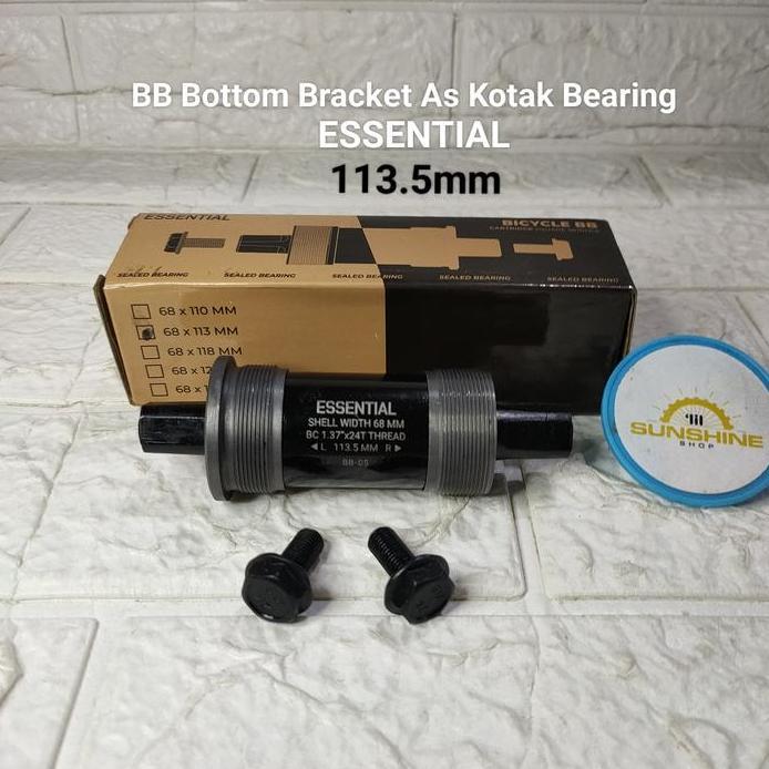 Ready BB Kotak Bearing 113.5 ESSENTIAL As Tengah Bottom Bracket Sepeda 113.5mm