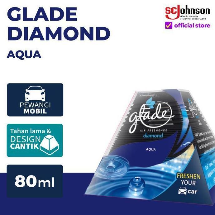 MURAH Glade Diamond Car Perfume Aqua Reguler 80 ml