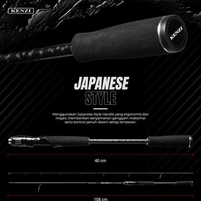 JORAN KENZI SOLITAIRE 702 Spinning 210cm Casting Rod X-Wrap Solid Carbon Fuji Guides 4-12lbs 6-15lbs