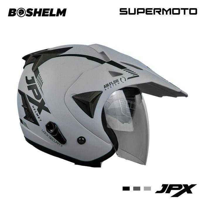 Helm Jpx Supermoto Helm Cross Half Face Sni Original Dan Terpercaya