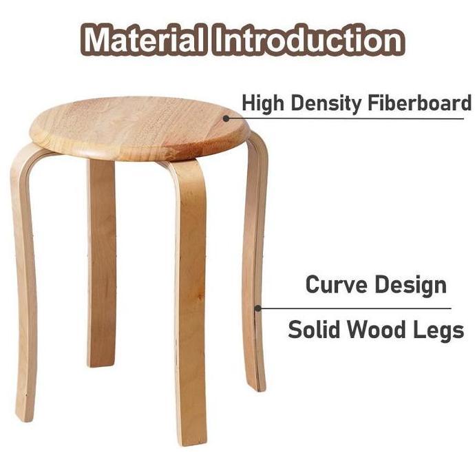 Bm-Kursi Bangku Kayu Sederhana Kursi Log Rumah Kursi Kopi Kayu Modern Kursi Bar Kursi Susun Sederhan
