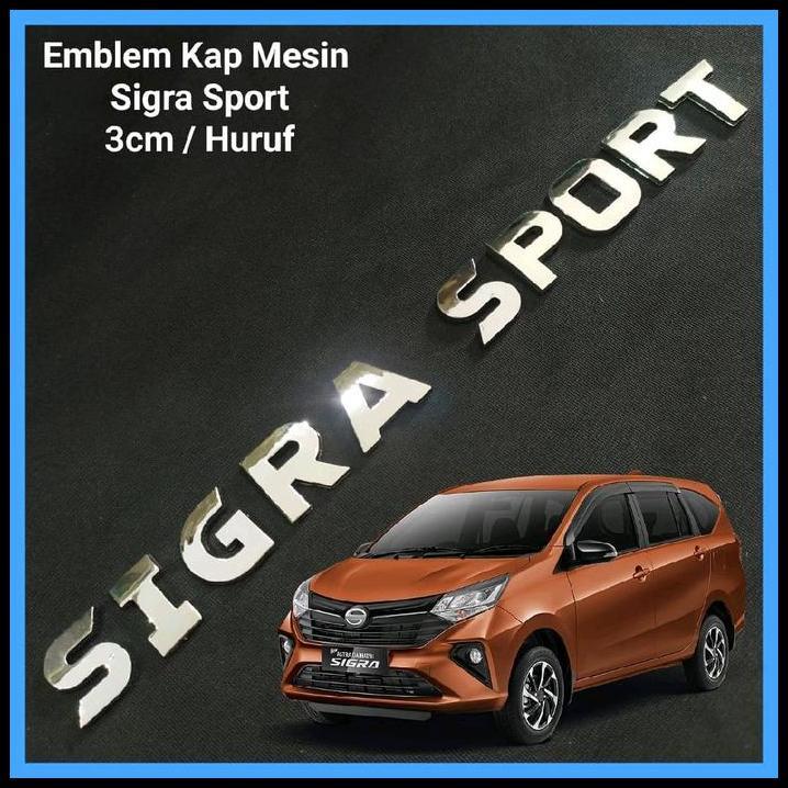 BEST DEAL EMBLEM KAP MESIN DAIHATSU SIGRA SPORT - LOGO TULISAN SIGRA SPORT - CAR 