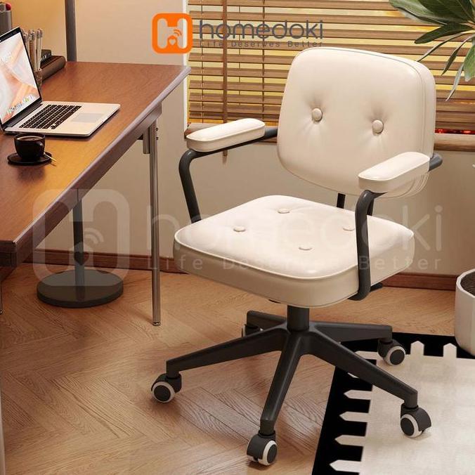 Homedoki Kursi Kantor/Kursi Kantor Empuk Nyaman/Kursi Kerja Kantor/Kursi Aesthetic
