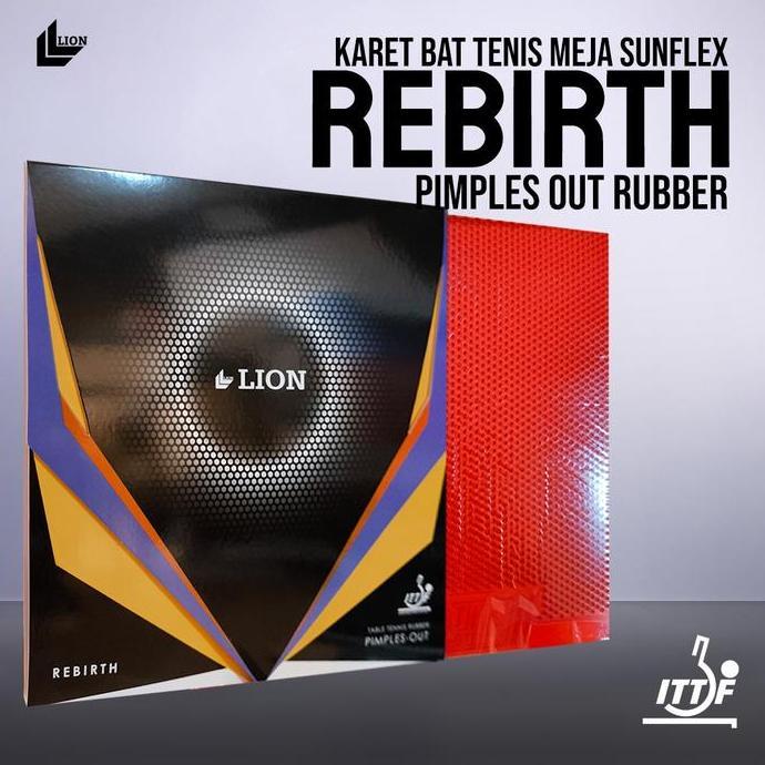 HARGA DISC - Karet Bat Tenis Meja Pingpong Lion Rebirth Bintik Half long Semi