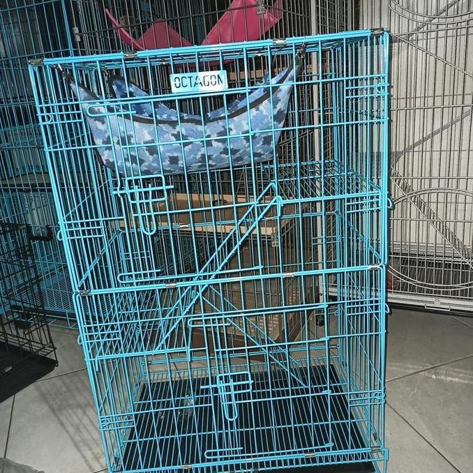 kandang kucing 2 tingkat octagon c-239 kandang kucing murah