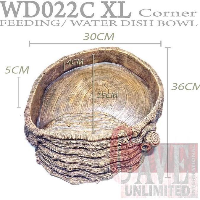 BIG SIZE FEEDING WATER DISH WATERDISH TEMPAT MAKAN MINUM REPTILE KURA-KURA DARAT TORTOISE SULKATA SU