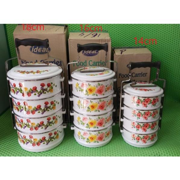Best Deals Rantang Susun Warna Putih - Food Carrier / Ideal / Enamel