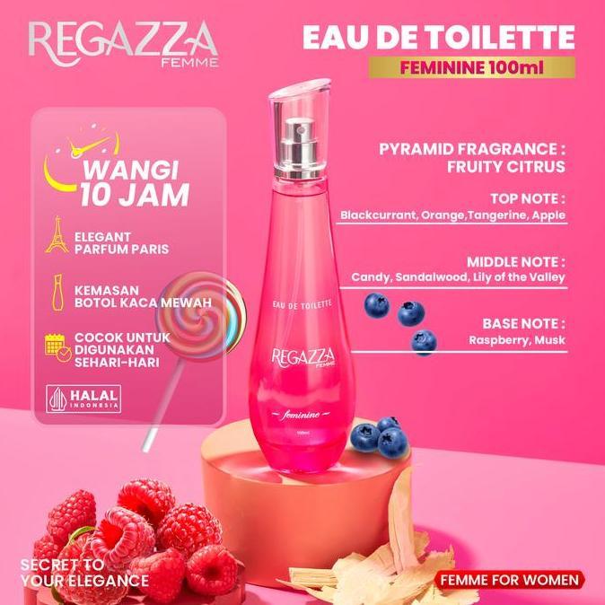 Profu- Regazza Femme Eau De Toilette (Edt) Feminine 100Ml Parfum Wanita Wangi 10 Jam