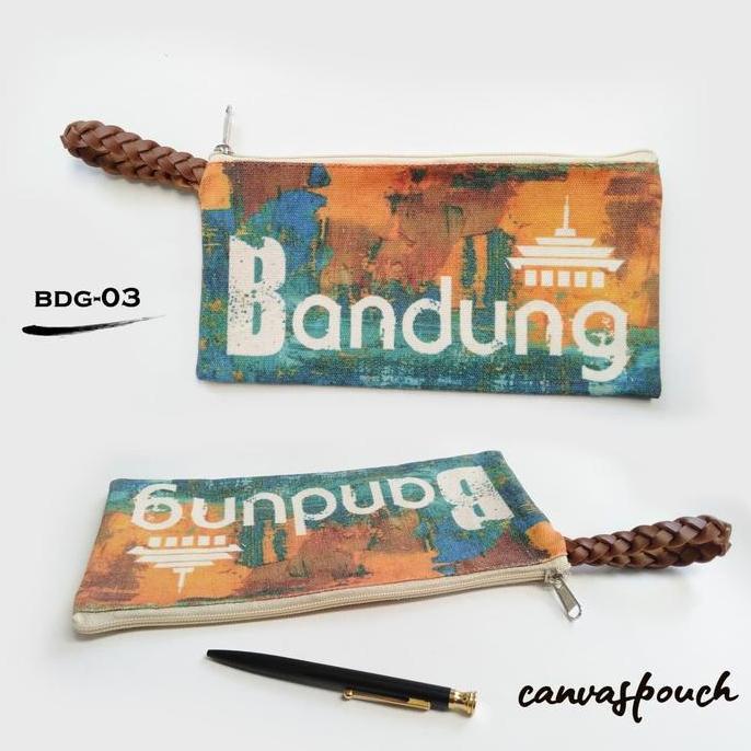 POUCH DOMPET CANVAS VINTAGE CUSTOM murah