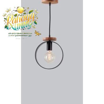Unik Lampu Gantung Minimalis Aesthetic Kayu 21Cm
