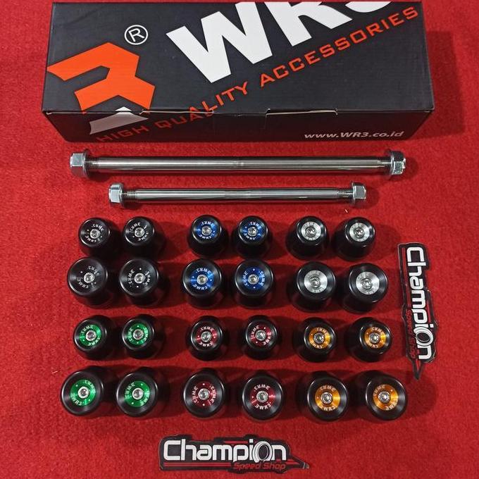 Axel Axle Slider Jalu As Roda WR3 Ninja 250FI 250 FI Old 2013-2017 murah