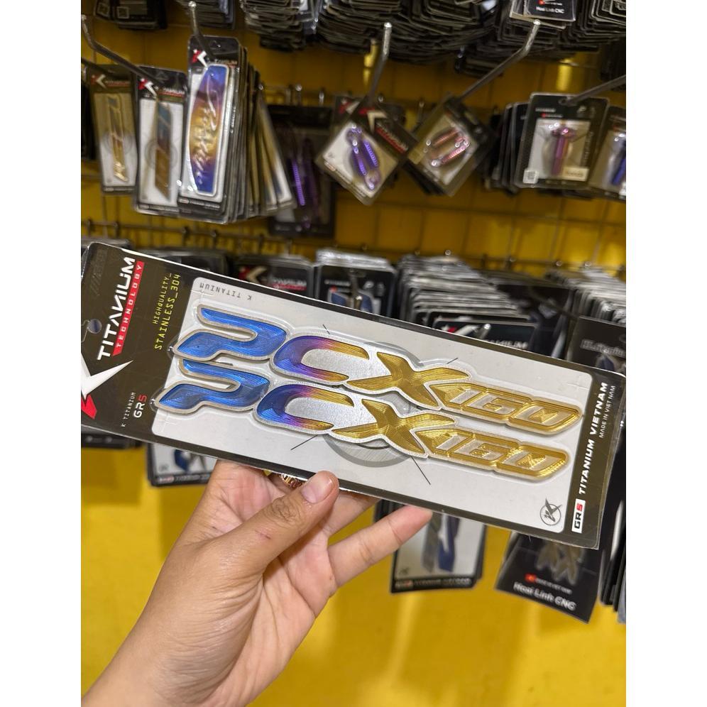 Terlaris Emblem Body Pcx 160 Titanium