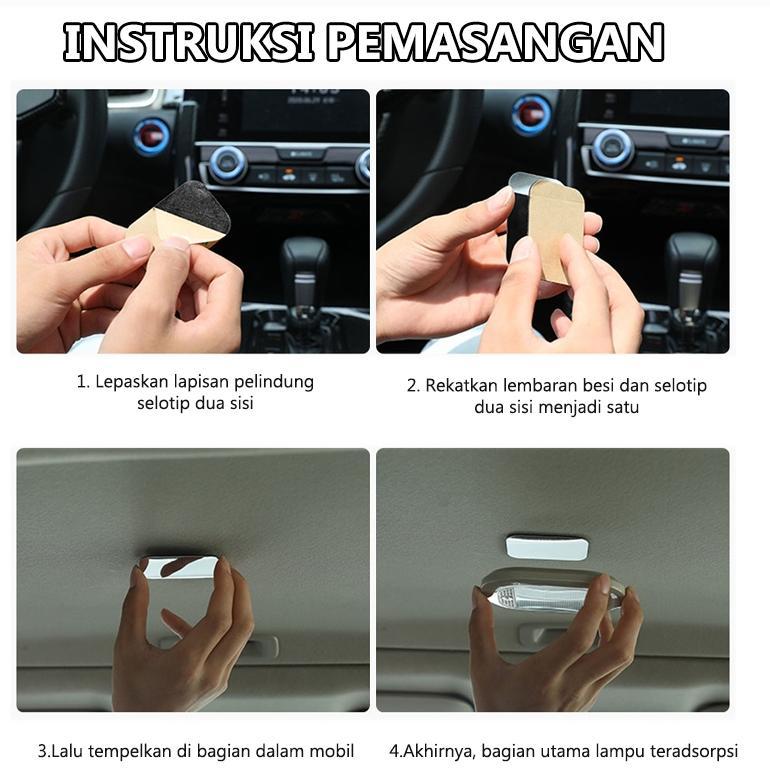 BESTPROMO SEAMETAL Lampu Dalam Mobil Led Plafon Lampu Led Indoor Wireless Touch Light Lampu Dalam Mo