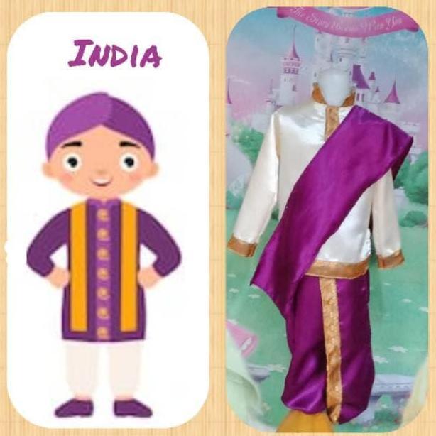 NEW KOSTUM ANAK BAJU TRADISIONAL NEGARA INDIA BOY ORI