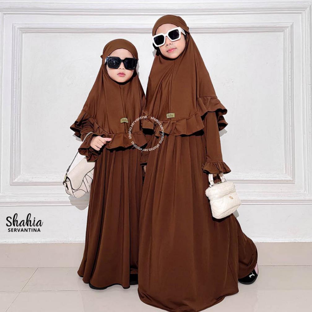 ORIGINAL SHAHIA SERVANTINA - [SATU SET JILBAB] ZIVANA SET DRESS GAMIS ANAK PEREMPUAN