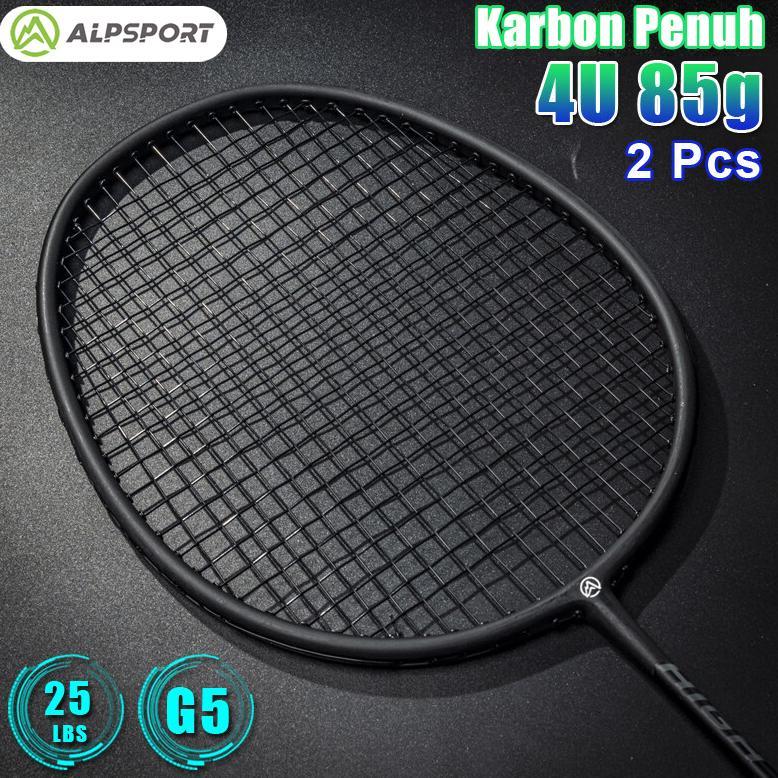 best seller alpsport rr 2raket + tas 4u g5 100% serat karbon penuh desain asli 22-28lbs t800 raket b