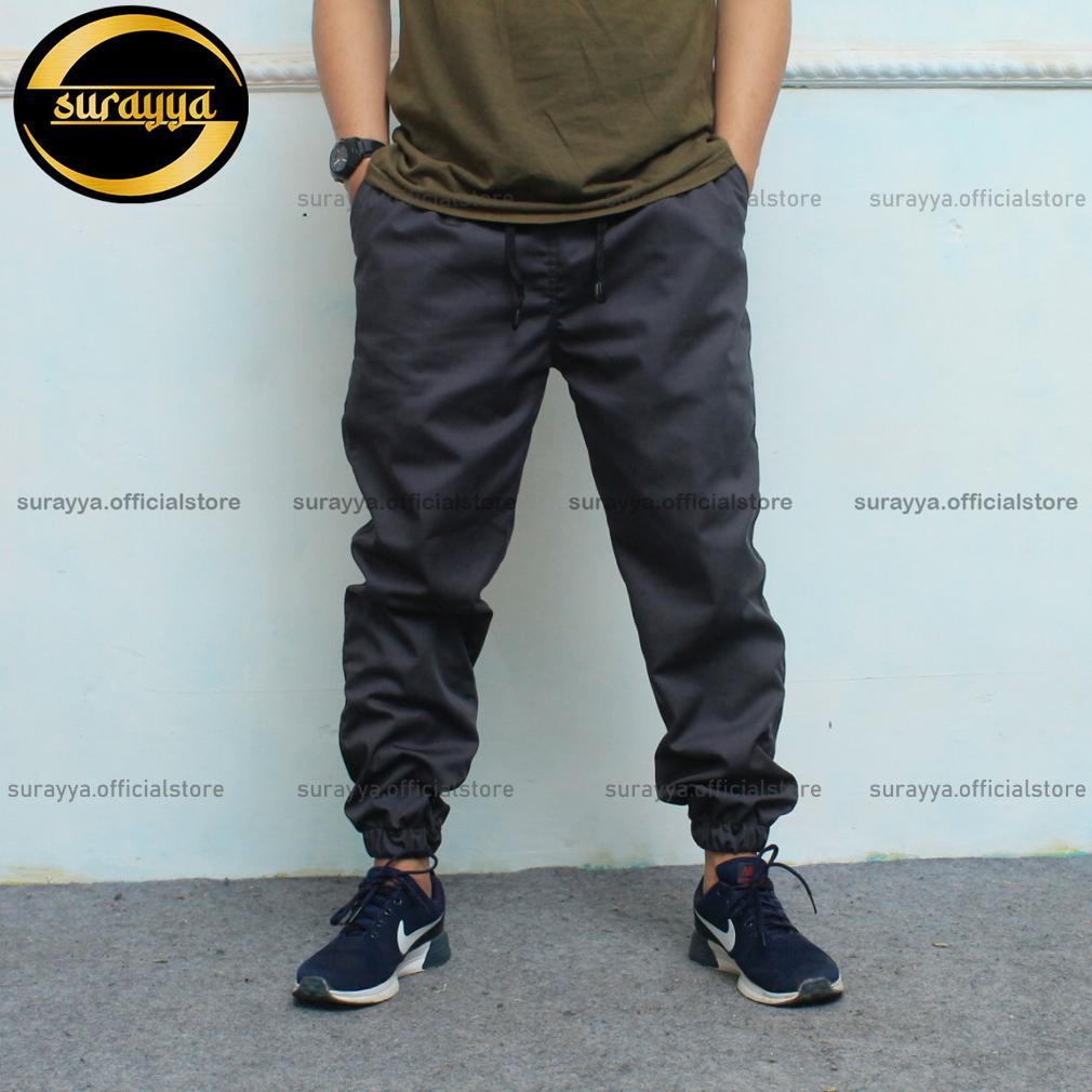 100% aman celana jogger pants katun+ bahan tebal/sirwal jogger /celana pria