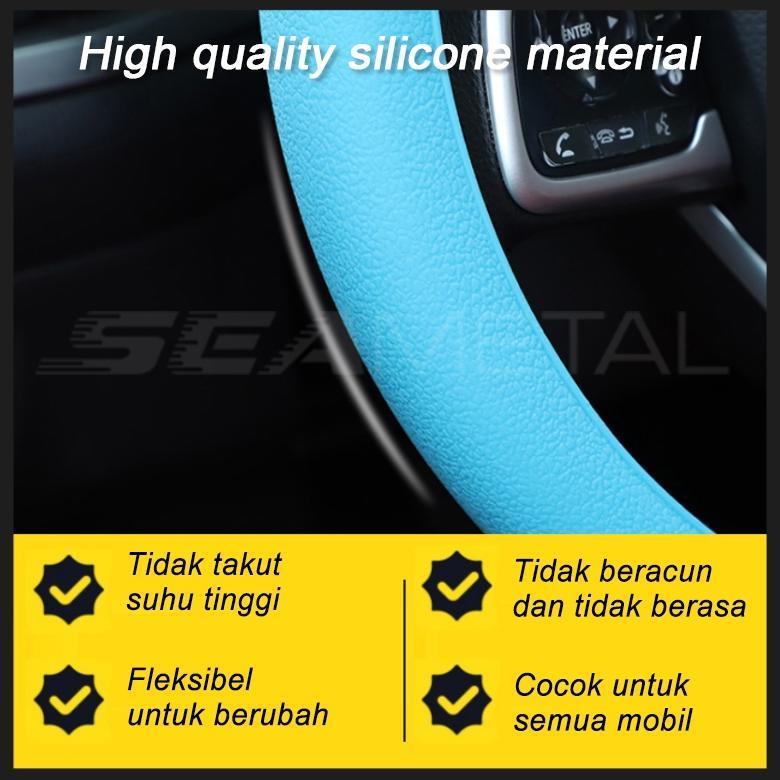 hot deals seametal cover stir mobil universal bahan silicon sarung stir mobil silikon 30-40cm 38cm 4