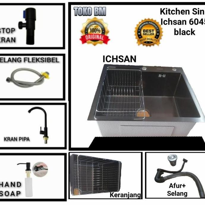 kitchen sink Black 6045 valpra/kitchen sink 6045 hitam/kitchen sink