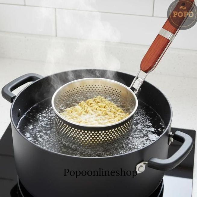 Saringan Mie Kocok Stainlesstebal Alat Rebus Pangsit Bakmi