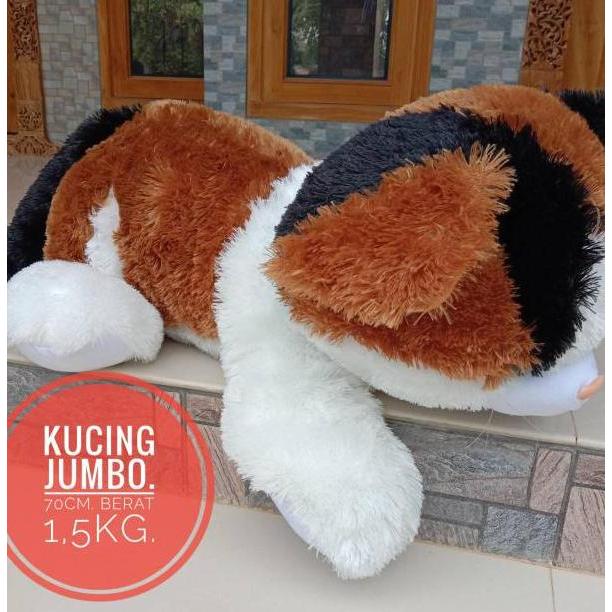Tahan Lama Boneka Kucing  Jumbo Besar Murah Kualitas Terbaik Isian Padet Produk Sni /Boneka Hewan Lu