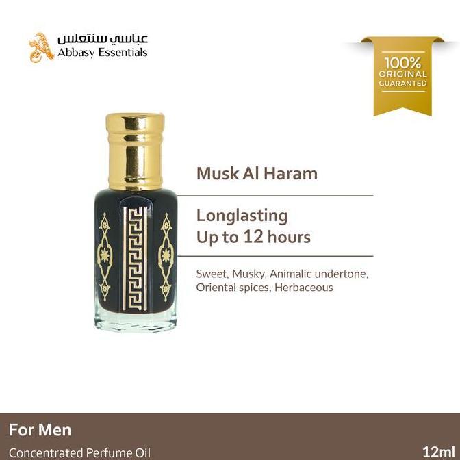 NEW 12ML MUSK AL HARAM BLACK MUSK HIGH QUALITY ATTAR OIL KASTURI DEER MUSK ORI