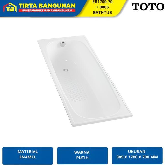 TERLARIS TOTO 1 - 70 + 9005N BATHTUB +AFUR KOMPLIT BATHTUB ANTI SLIP BAK MANDI 150CM