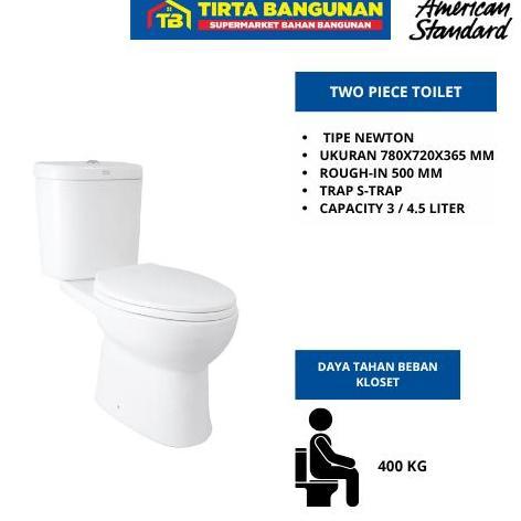 TERLARIS AMERICAN STANDARD NEWTON CCST DUAL FLUSH KLOSET CLOSET TOILET WC KLOSET DUDUK AS 50 CM