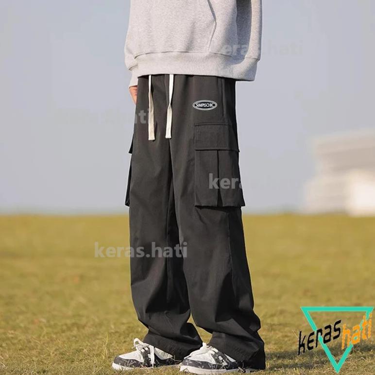 Ready Stock Drs. Store Celana Cargo Panjang Pria Celana Cargo Pria Dewasa Celana Korean Style Pria L