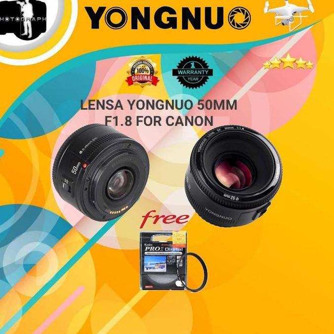 TERBARU - Lensa Fix Yongnuo 50mm f1.8 f-CANON / yongnuo 50mm canon